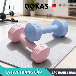 OOKAS Quả Tạ Tay bọc cao su tập thể dục tại nhà1kg/2kg/3kg thể,Nữ Chuyên Thể Dụ,thương Yoga Pilates