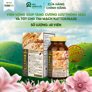 [Phòng ngừa đột quỵ & huyết khối] Viên uống Mamori Nattokinase 2400FU Nhật Bản hộp 60 viên hỗ trợ lưu thông máu