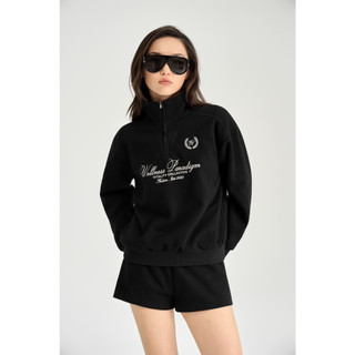 THEKIM Set lẻ Ivory Calm áo nỉ dài tay khóa cổ half zip , áo polo kéo khóa chất liệu mềm mịn Wellness Paradigm CS375376