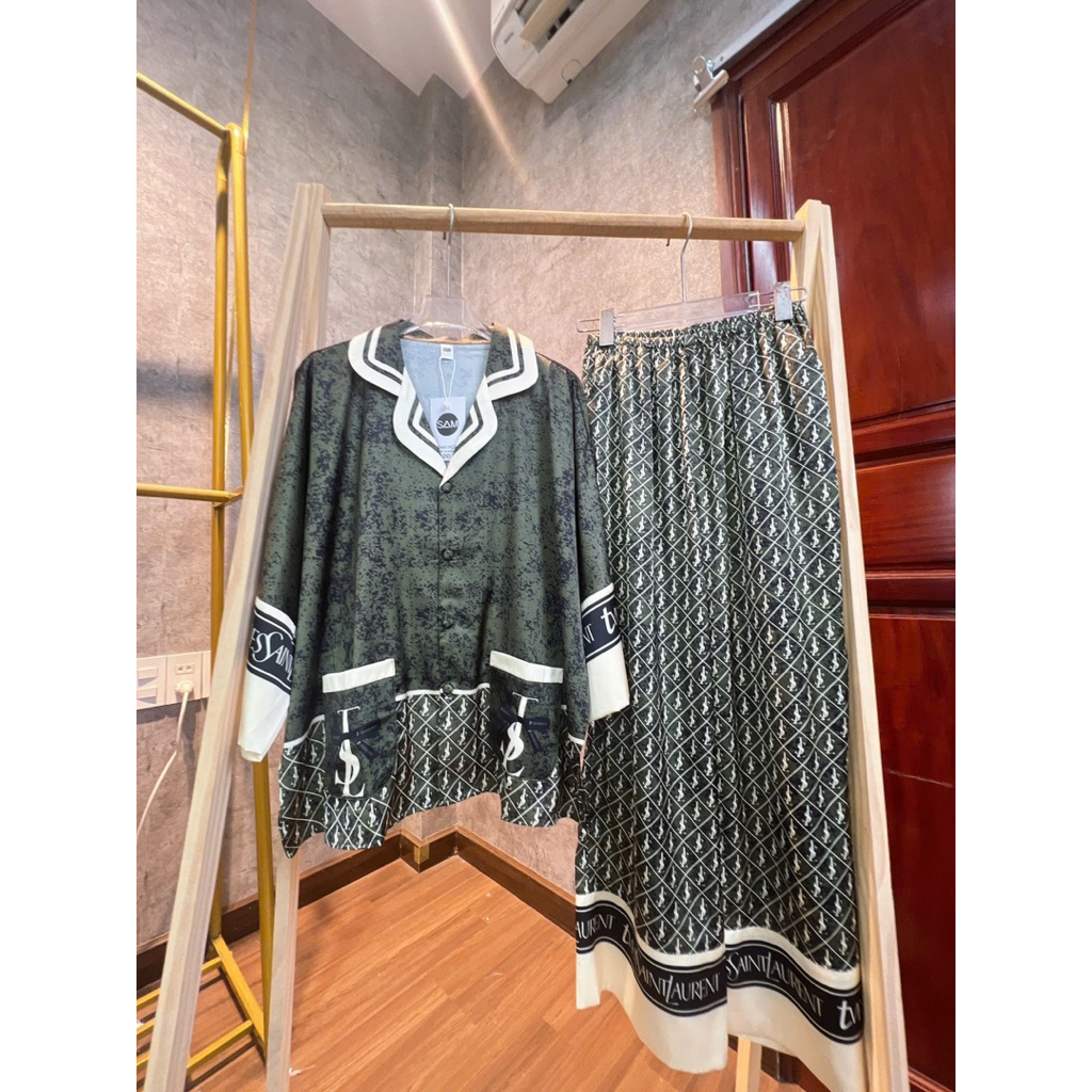 (45-70kg) DƠI TAY LỠ - Bộ ngủ pijama mặc nhà cho nữ lụa mịn mát tay dơi lỡ quần dài có cổ siêu sang