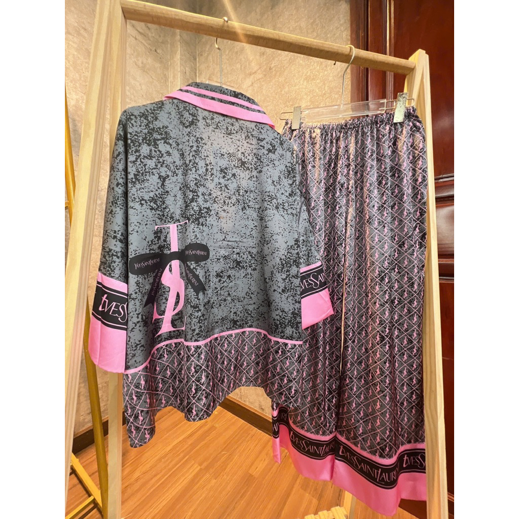 (45-70kg) DƠI TAY LỠ - Bộ ngủ pijama mặc nhà cho nữ lụa mịn mát tay dơi lỡ quần dài có cổ siêu sang