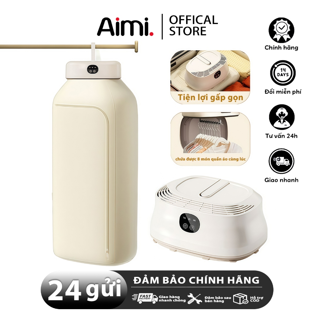 Máy Sấy Quần Áo, Giày, Balo, Túi Xách Mini Aimi - Có Thể Gập Gọn Mang Đi Du Lịch
