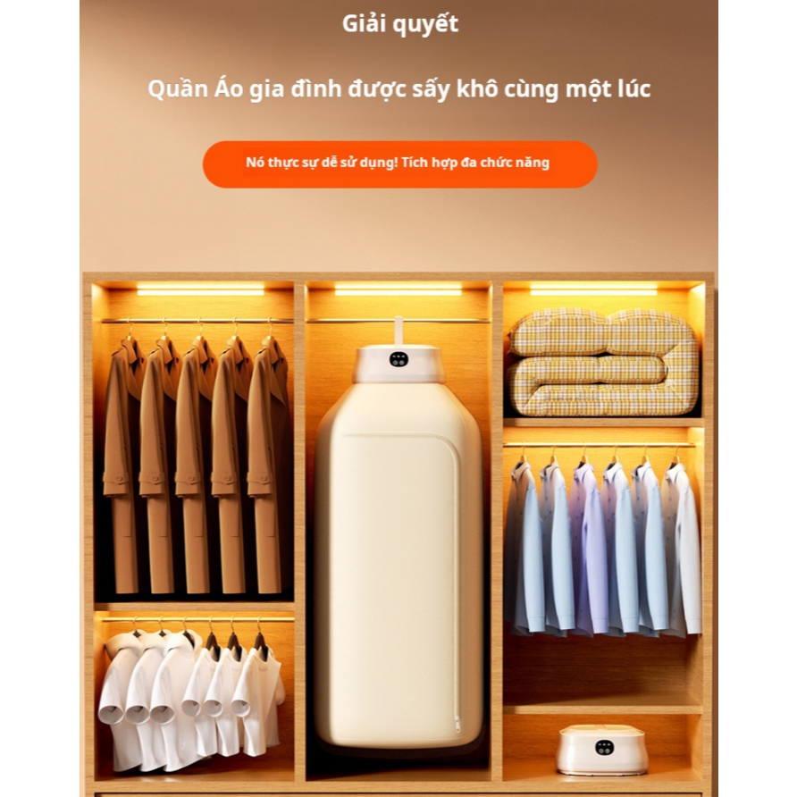 Máy Sấy Quần Áo, Giày, Balo, Túi Xách Mini Aimi - Có Thể Gập Gọn Mang Đi Du Lịch