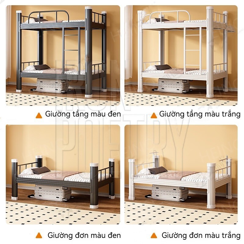 IRONPO Giường tầng sắt hình chụp thật 100% sắt dày cao cấp Nhiều kích thước chịu lực cực tốt