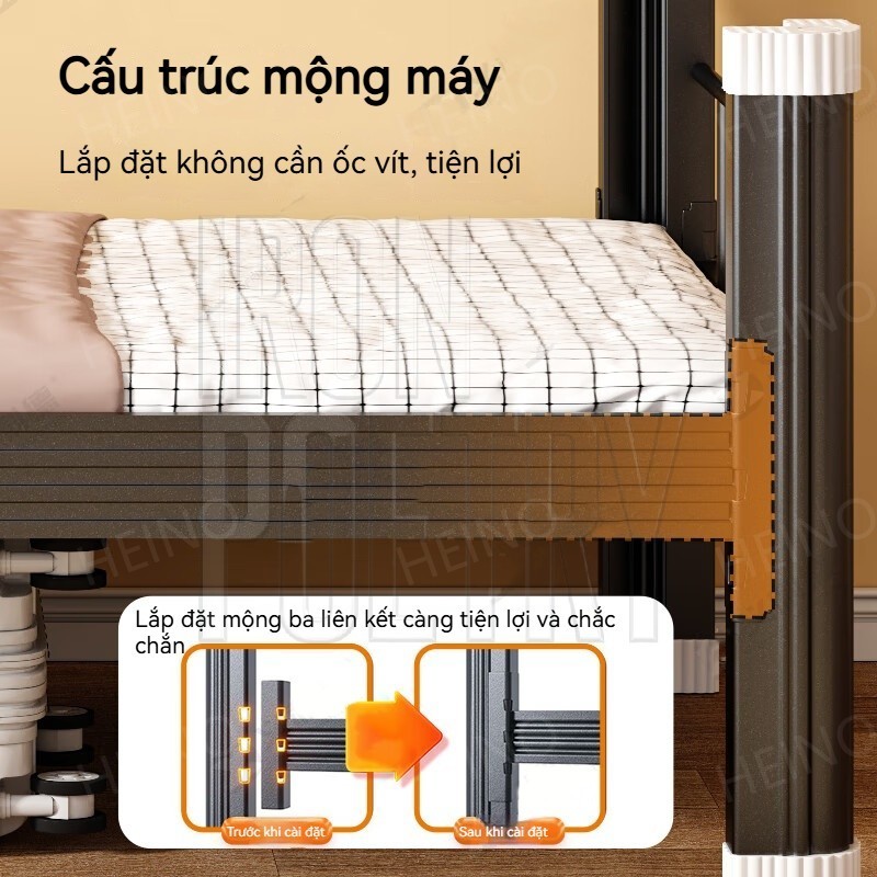 IRONPO Giường tầng sắt hình chụp thật 100% sắt dày cao cấp Nhiều kích thước chịu lực cực tốt