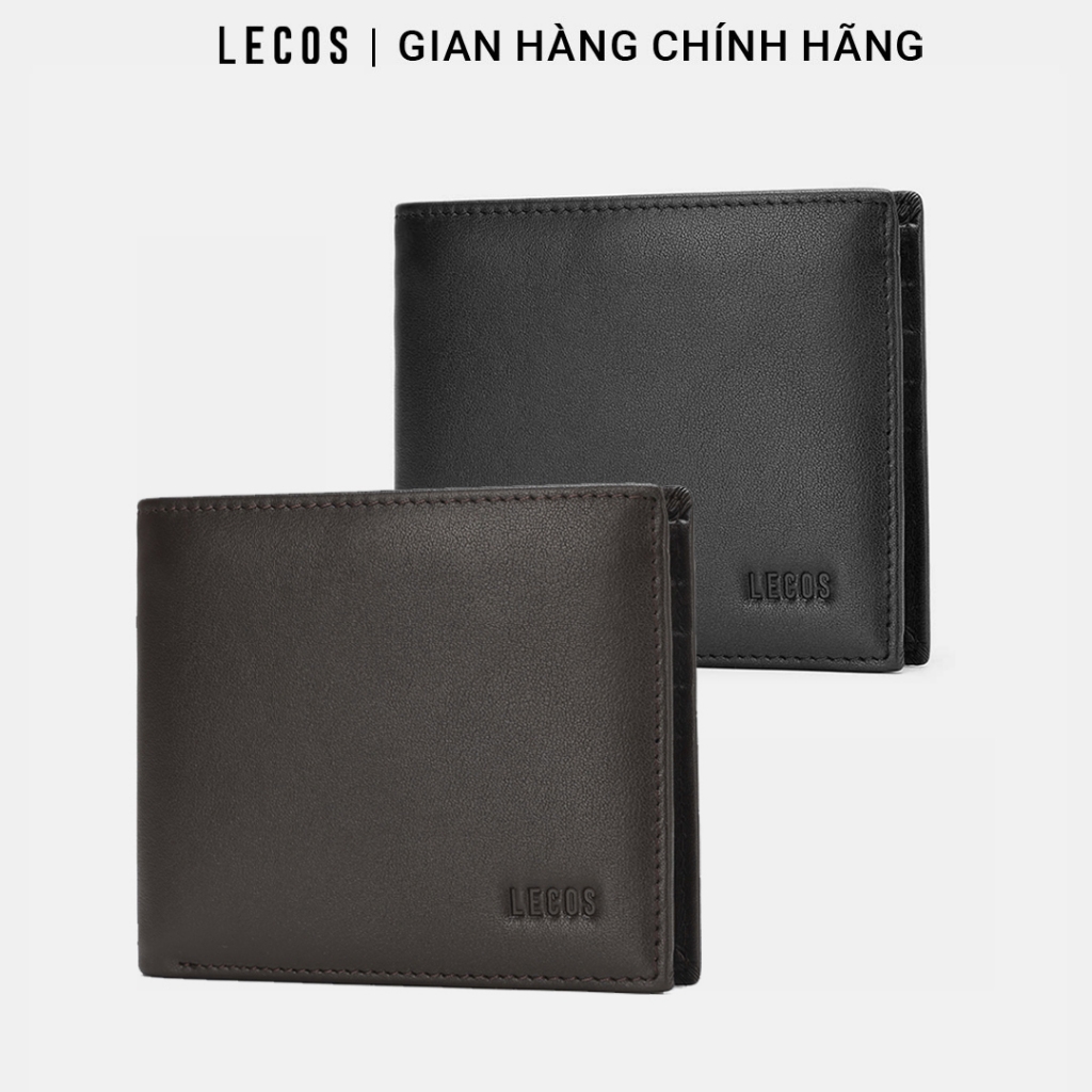 [Deal Trên Live - Giảm 20%] Ví Da Nam LECOS LV13 Da Bò Thật Mềm Mại Càng Dùng Càng Bóng Đẹp