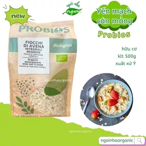 Yến mạch hữu cơ cán mỏng/cán dẹt 500g ProBios Organic Mini Oat Flakes