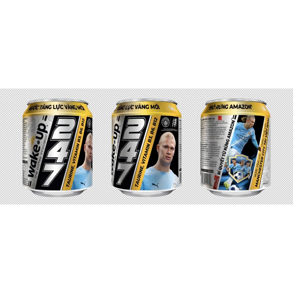 Nước tăng lực Wakeup 247 Amazon - Lốc 6 Lon x 245ml