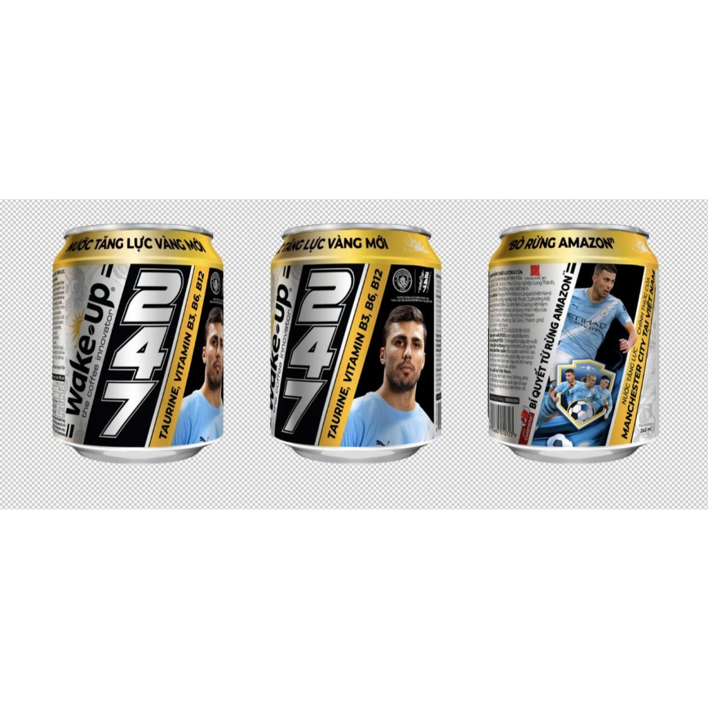 Nước tăng lực Wakeup 247 Amazon - Lốc 6 Lon x 245ml