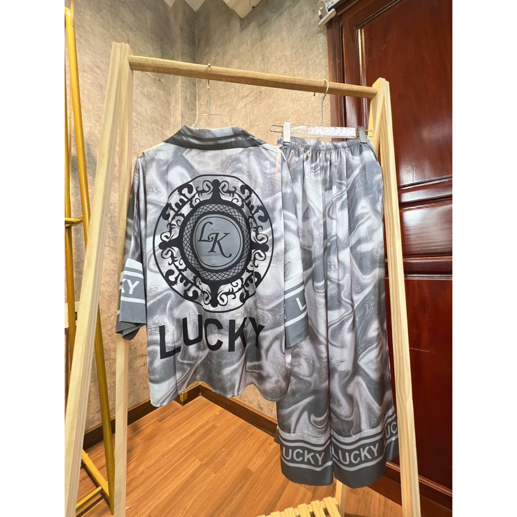 (45-70kg) DƠI TAY LỠ - Bộ ngủ nu pijama mặc nhà cho nữ lụa mịn mát tay dơi lỡ quần dài có cổ siêu sang