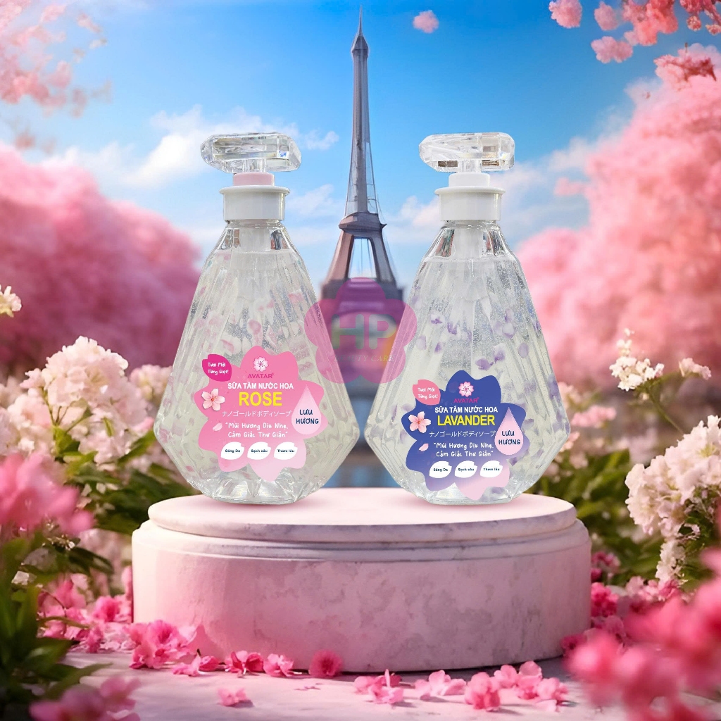 Sữa Tắm Cánh Hoa Tươi Trắng Mịn Da Hương Hoa Hồng  Avatar Rose Shower Gel 800mL
