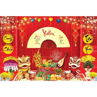 [TẶNG ĐINH] 300 MẪU TRANG TRÍ TẾT Trường Học, Mẫu Giáo, Mầm Non, Decor Chụp Ảnh Nhiều Khổ TET - BEEKIDS
