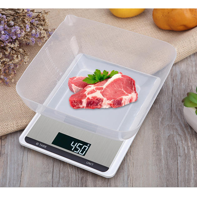 Cân nhà bếp điện tử CX-518 5kg/10kg 1g, cân điện tử đa năng, màn hình LCD lớn, đĩa thép không gỉ, đơn vị đo linh hoạt