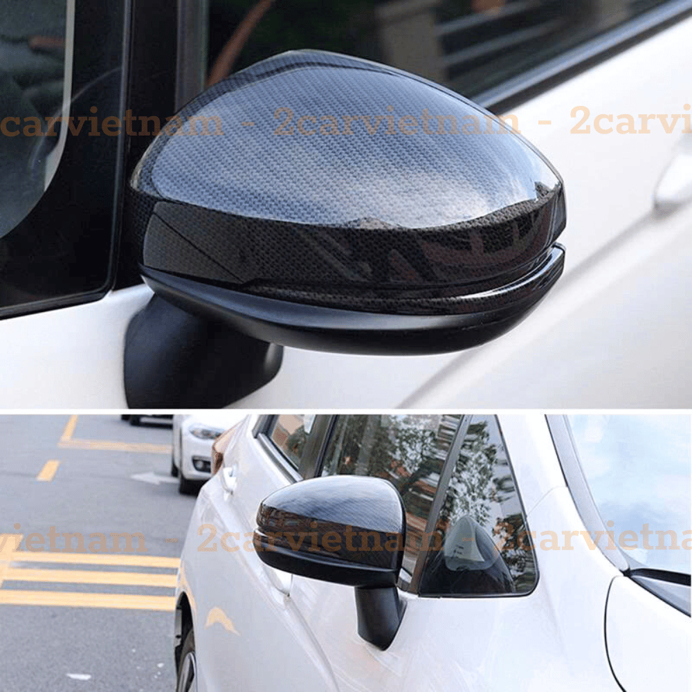 Ốp gương chiếu hậu xe HONDA BRIO 2016 - 2024 - Nhựa ABS vân carbon cao cấp - Giá 1 đôi