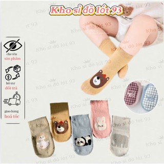 Set 5 Đôi Tất Vớ Sơ Sinh Hoạ Tiết Gấu Trúc Voi Xám Kèm Chống Trượt Siu Hot Cho Bé ss002