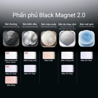 [Carslan] PHẤN PHỦ BỘT Black Magnet CARSLAN kiềm dầu màu đen chống nước chống mồ hôi che phủ bóng dầu cho mặt 8g