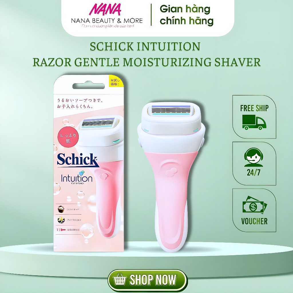 Bộ Dao Cạo SCHICK Intuition Moist Skin Razor Holder Cao Cấp Nhật Bản ...