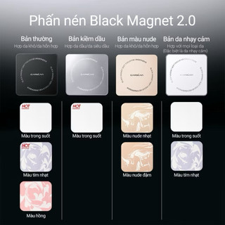[Carslan] PHẤN PHỦ NÉN Black Magnet CARSLAN lâu trôi kiềm dầu 24 giờ 8g