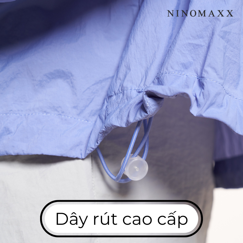 Áo Khoác Dù Nữ Tay Dài 1 Lớp Form Mũ Rộng Túi Trong, Dây Rút Điều Chỉnh Tiện Lợi NINOMAXX 2407028