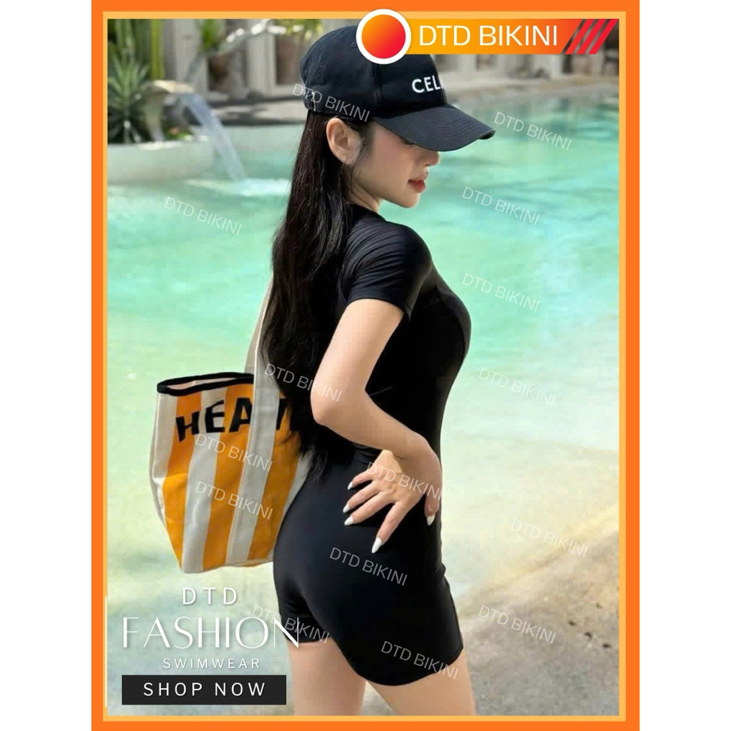 Đồ Bơi Liền Thân Ôm Body Tay Ngắn  Tay Dài Có Khóa Kéo Co Giãn Che Khuyết Điểm – DTD BIKINI