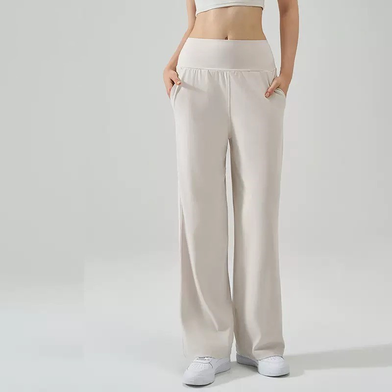 Quần dài yoga bình thường của phụ nữ với túi ở cả hai bên