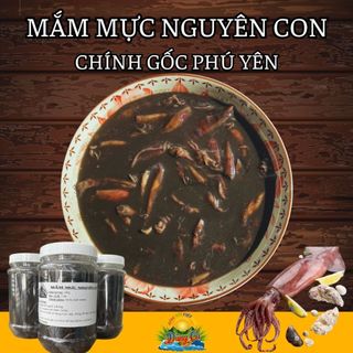 Mắm mực nguyên chất  hũ lớn 500g, 400g cái + 100g nước - Đặc sản miền Trung Phú Yên - Nông Sản Dũng Ca