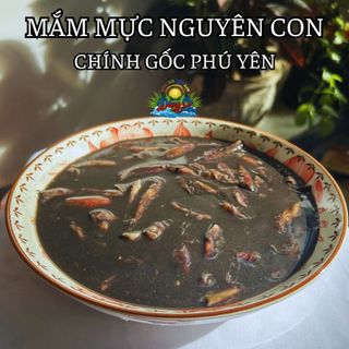 Mắm mực nguyên chất  hũ lớn 500g, 400g cái + 100g nước - Đặc sản miền Trung Phú Yên - Nông Sản Dũng Ca