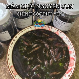 Mắm mực nguyên chất  hũ lớn 500g, 400g cái + 100g nước - Đặc sản miền Trung Phú Yên - Nông Sản Dũng Ca