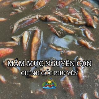 Mắm mực nguyên chất  hũ lớn 500g, 400g cái + 100g nước - Đặc sản miền Trung Phú Yên - Nông Sản Dũng Ca