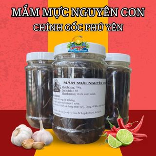 Mắm mực nguyên chất  hũ lớn 500g, 400g cái + 100g nước - Đặc sản miền Trung Phú Yên - Nông Sản Dũng Ca