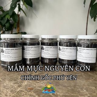 Mắm mực nguyên chất  hũ lớn 500g, 400g cái + 100g nước - Đặc sản miền Trung Phú Yên - Nông Sản Dũng Ca