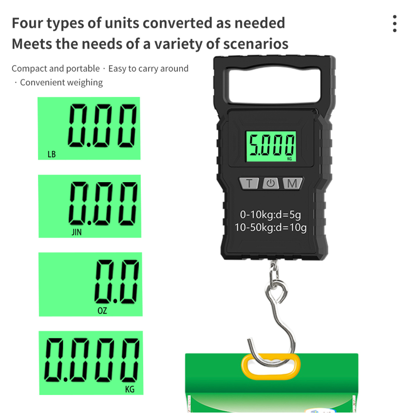 Cân hành lý cầm tay CX-A11 - Cân móc điện tử mini đa năng 50kg/10g, cân vali, cân túi xách du lịch