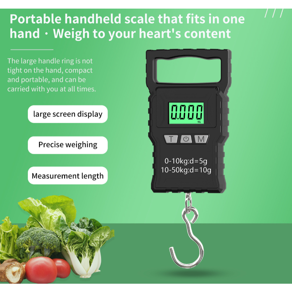 Cân hành lý cầm tay CX-A11 - Cân móc điện tử mini đa năng 50kg/10g, cân vali, cân túi xách du lịch