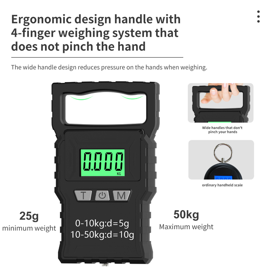 Cân hành lý cầm tay CX-A11 - Cân móc điện tử mini đa năng 50kg/10g, cân vali, cân túi xách du lịch