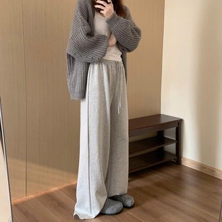Quần dài ống rộng trơn new cạp nhỏ dành cho cả nam, nữ mặc thu đông