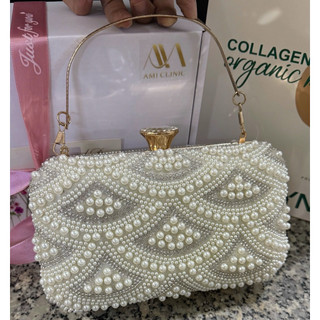 Túi Đầm Gắn Hạt Trang Trí Có Dây Đeo Vai Túi Size Lớn Đựng Được Nhiều Đồ Tiện Dụng