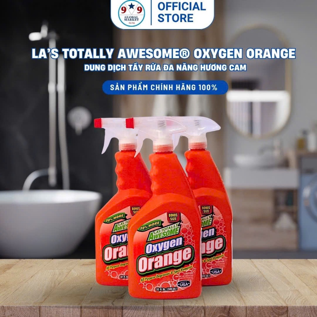 🧼 Chất Tẩy Rửa Đa Năng  - La's Totally Awesome - Oxygen - Orange  - 946ml