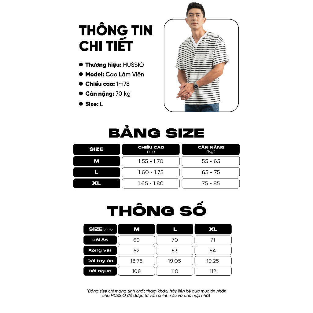 Áo thun nam sọc ngang DIGO, vải Single mềm mại, form Relaxed Fit thoải mái không ôm - HUSSIO