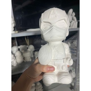[Tặng dây 6 màu khi mua 2 tượng] Tượng thạch cao tô màu cho trẻ em CAPTAIN