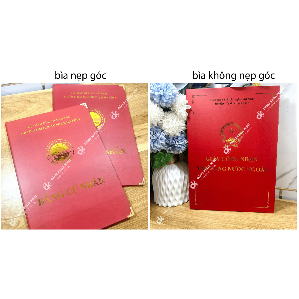 [THIẾT KẾ THEO YÊU CẦU] In bìa kẹp giấy khen cho spa, công ty, trường học; bìa tốt nghiệp, bìa ký kết; bìa chứng chỉ