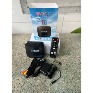Android TV Box EVBOX 16 Pro chuẩn 8K, có Bluetooth, remote Voice (Ram 4GB Rom 32GB)