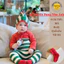 Body Tết Yếm Lân kèm mũ có tặng kèm Tất Đỏ và Mũ mặc Tết bé trai bé gái size 5-13kg bodysuit