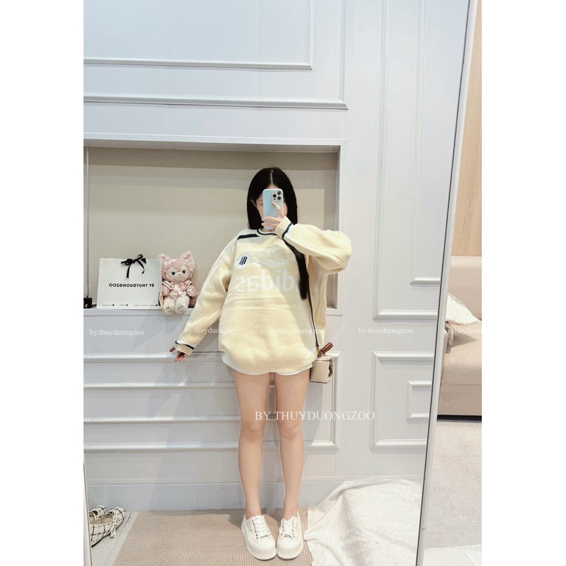 THUYDUONGZOO - ÁO LEN AIDAS BASIC THÊU QC CÓ SẴN ( FORM RỘNG )