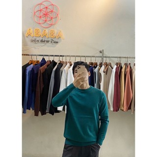 Áo Len Nam Cổ Tròn Dài Tay Dày Dặn 6502 ABABA | Regular Fit M-XXL 50-90kg 8 màu nhã nhặn