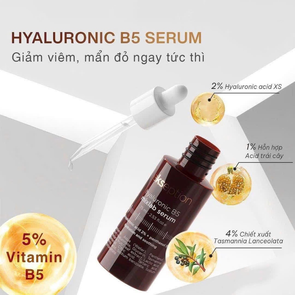 [ĐẠI LÝ CHÍNH HÃNG ]Serum Ekseption Hyaluronic B5, HA + 5% B5 dưỡng ẩm phục hồi da 75ml