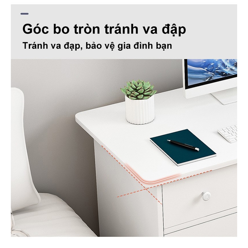 Bàn làm việc văn phòng kèm tủ mini đa năng có ngăn kéo thiết kế hiện đại gọn tiết kiệm không gian - ảnh 9
