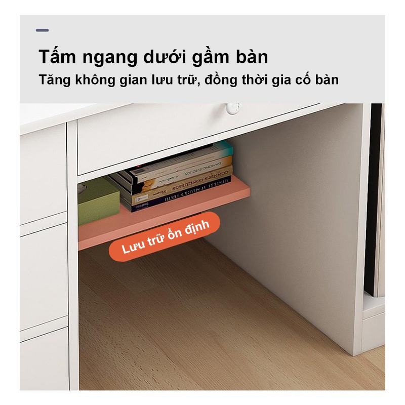 Bàn làm việc văn phòng kèm tủ mini đa năng có ngăn kéo thiết kế hiện đại gọn tiết kiệm không gian - ảnh 8