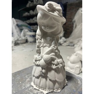 Tượng thạch cao 3D tô màu cho bé gái [tặng dây 6 màu khi mua 2 tượng]