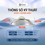 Combo máng hút khói inox 304 GEER HF200 130W chính hãng – Kèm quạt thông gió và khay hứng dầu, hút mùi bếp hiệu quả — ảnh 5