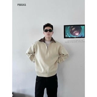 Áo len nam khóa zip cổ lọ Ababa hàng QC cao cấp 3 màu than kem gạo size M L XL XXL 3XL F68161